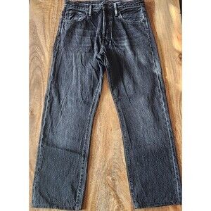 Acne Studios Jeans Womens 31 Faded Black Wash Straight Button Fly Denim